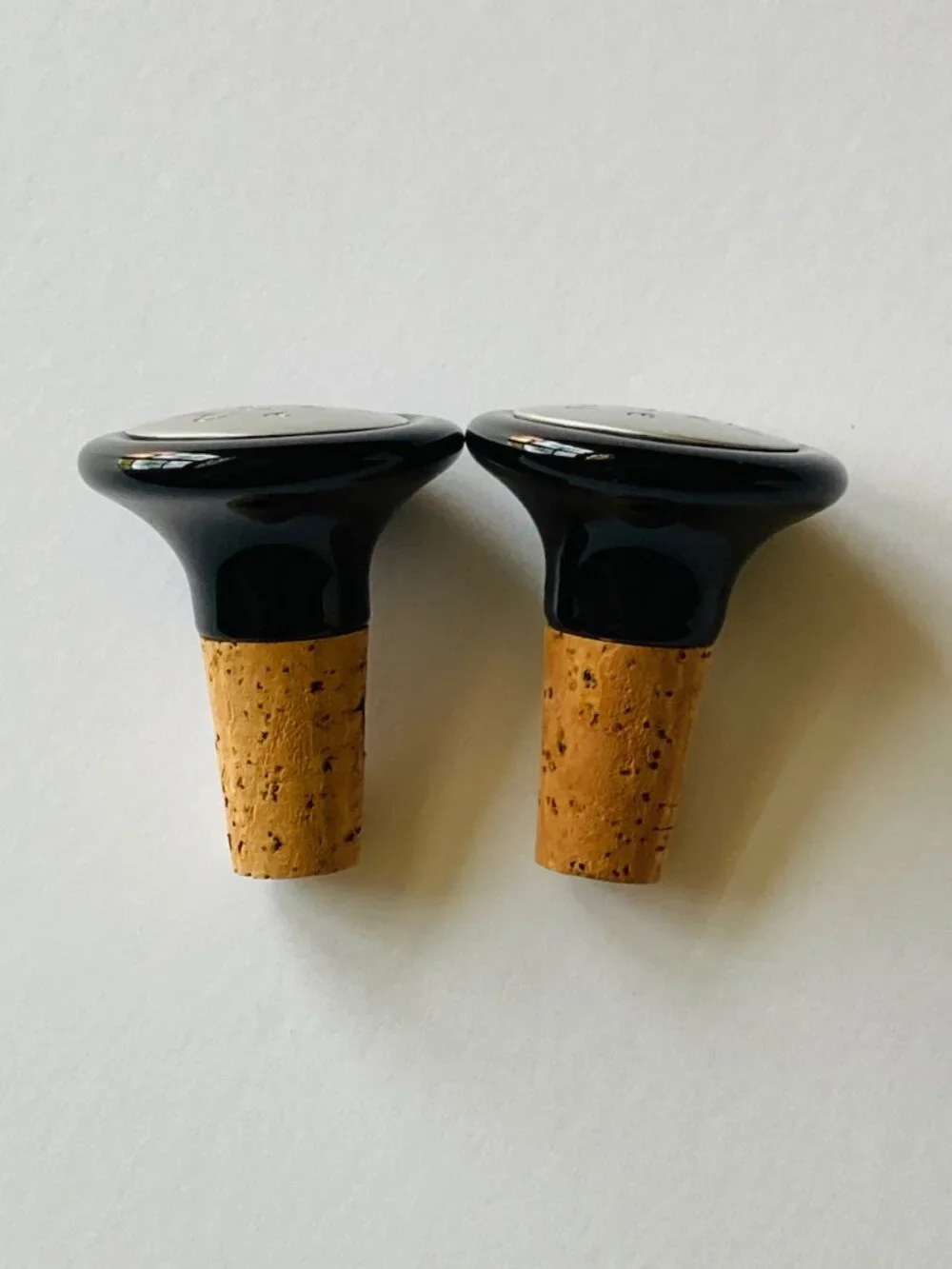 Humorous Wine Cork Stoppers Put a Cork in It Set of 2 Metal Glass Cork 2